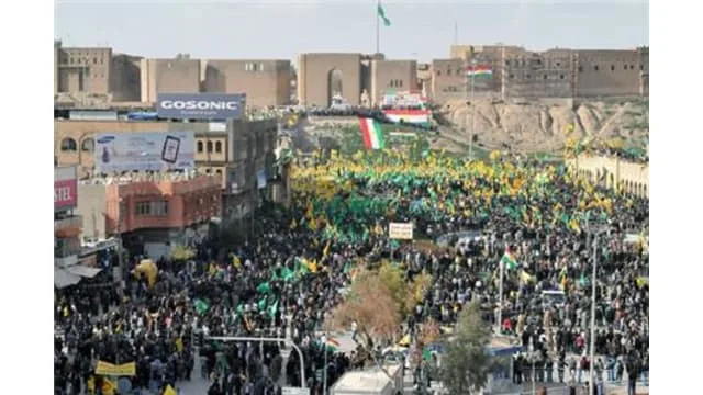Thousands gather in Erbil to commemorate 1970 Agreement and 1991 Uprising