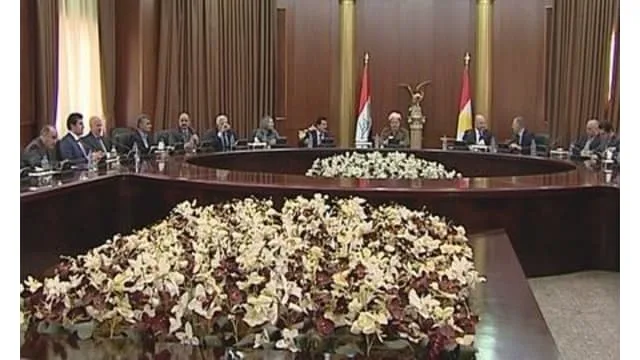 President Barzani meets KDP and PUK political bureau