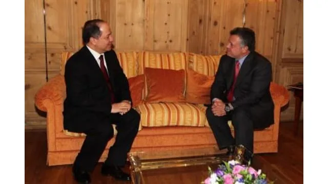 President Barzani and King Abdullah discuss relations between the Kurdistan Region and the Hashemite Kingdom of Jordan.