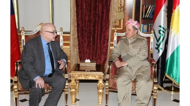 الرئيس البارزاني يستقبل سفير  جمهورية التشيك  لدى العراق
