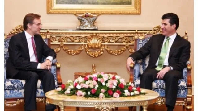 بارزاني و بينينكتون يبحثان العلاقات الثنائية بين امريكا و كوردستان