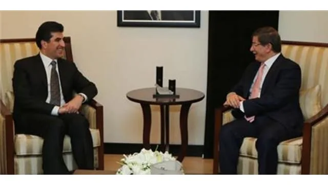 بارزاني و اغلو يؤكدان على تعزيز العلاقات بين الطرفين