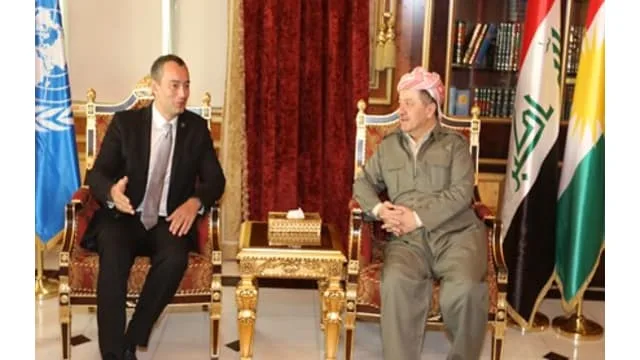 President Barzani meets UN Secretary-General Special Envoy