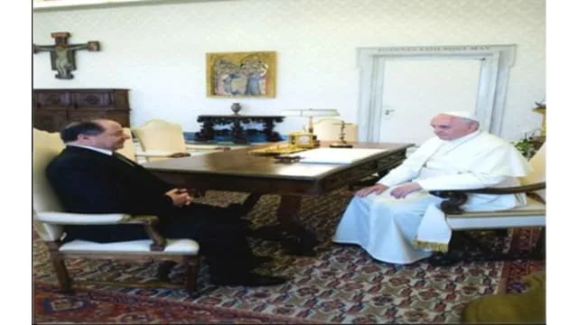 Barzani meets Pope Francis I at Vatican in Rome
