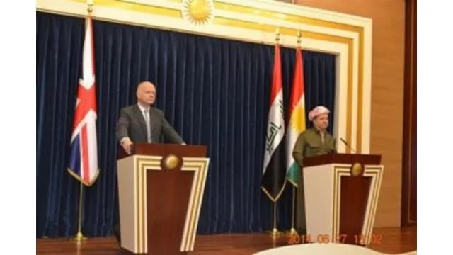 President Barzani holds talks with British Foreign Secretary in Erbil