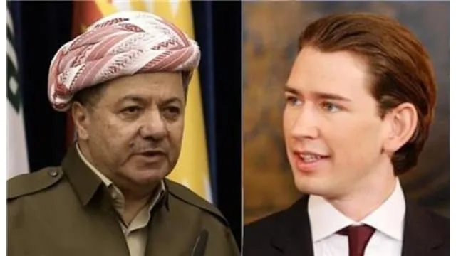 Austria's Foreign Minister declared his country's support to President Barzani during telephone conversation
