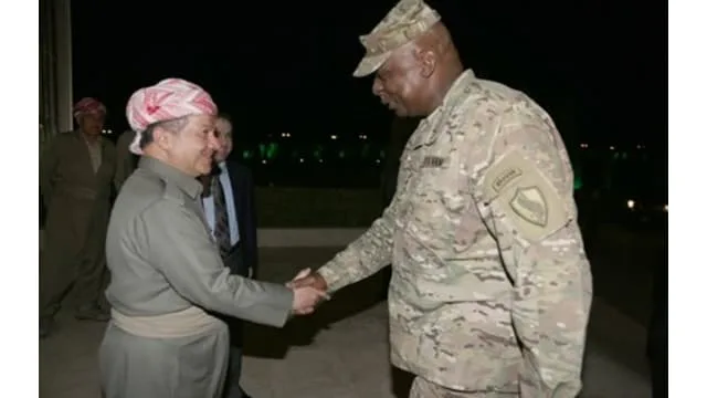 Massoud Barzani holds meeting with commander of US Central Command General Austin