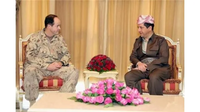 Barzani meets Canadian Defence Ministry Chief of staff and his accompanying delegation