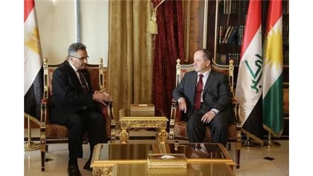 الرئيس بارزاني يؤكد على العلاقات التاريخية بين شعب كوردستان و شعب مصر.