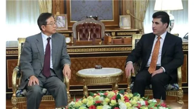 Prime Minister Barzani receives South Korea's Ambassador to Iraq