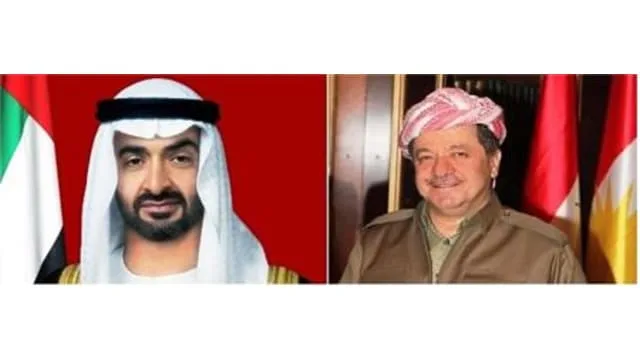 الرئيس البارزاني و سمو الشيخ محمد بن زايد يؤكدان على تعزيز العلاقات الاخوية بما يخدم المصالح المتبادلة