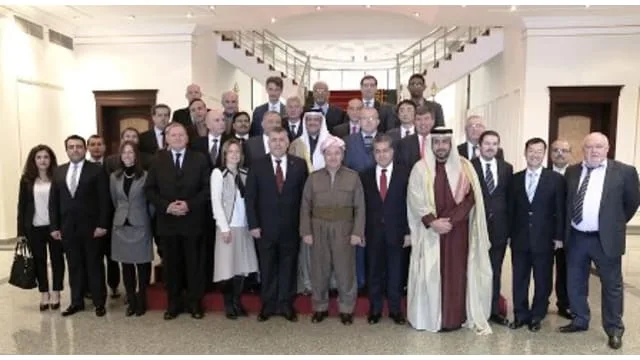 President Barzani meets with international representatives based in Erbil