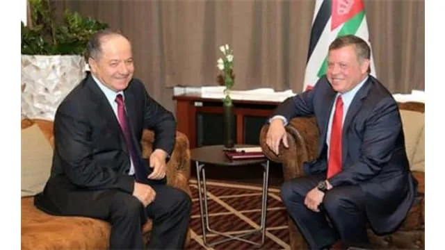 President Barzani and king Abdullah II of Jordan discusses bilateral relations