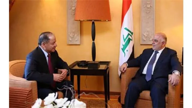 President Barzani and Prime Minister Haider al-Abadi discusses Erbil-Baghdad relations