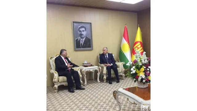 Head of Foreign Relations Office of the Kurdistan Democratic Party, Hoshyar Siwaily met with the Consul General of the State of Palestine, Ambassador Nazmi Hazouri.