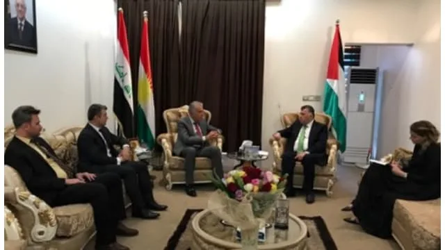 The head of Kurdistan Democratic Party Foreign Relations Office Hoshyar Siwaily visited the General Consulate of Palestine