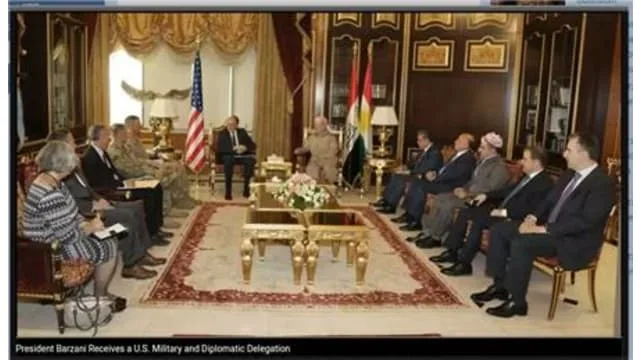 President Barzani Receives a U.S. Military and Diplomatic Delegation