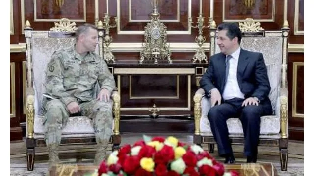 Kurdistan Security Council Chancellor Masrour Barzani's meeting with outgoing OSC-I Chief Major General Bradley Becker