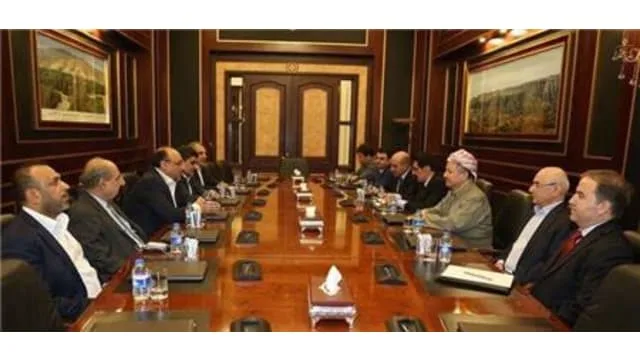 President Masoud Barzani received a joint negotiating delegation of the Fatih Alliance and the coalition of the State of law.