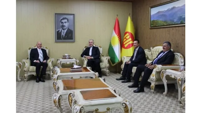The Head of Trade and Economic Section of the Republic of Bulgaria in Erbil, Mr Dimitar Ougrinov paid a Farewell visit to the KDP-FRO in Pirmam.