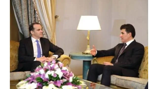 Nechirvan Barzani Prime Minister Of Kurdistan Region and U.S. Envoy discuss political process