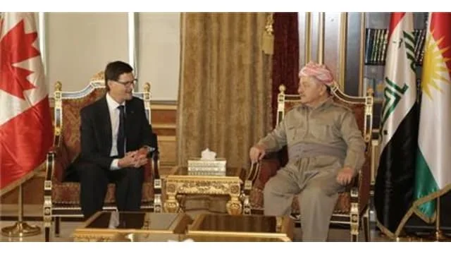President Barzani Receives Canada's Ambassador to Iraq
