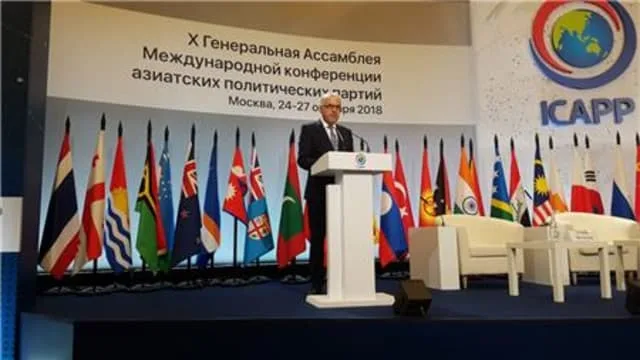 Hoshyar Siwaily attends the 10th General Assembly of the International Conference of the Asian Political Parties (ICAPP).