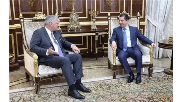مسرور بارزاني يبحث أوضاع النازحين مع رئيس منظمة سماريتان بيرس