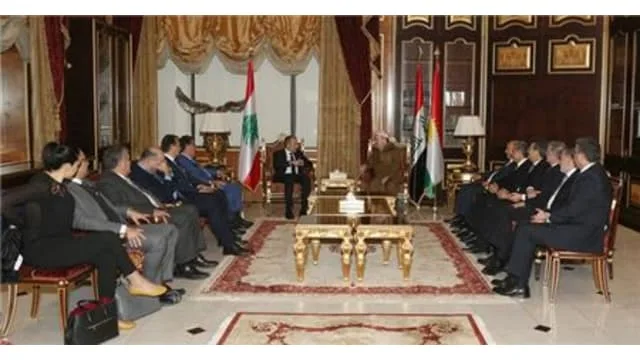President Barzani Receives a Lebanese Government Delegation