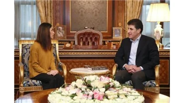 Prime Minister Barzani and Nadia Murad discuss the plight of the Yezidis