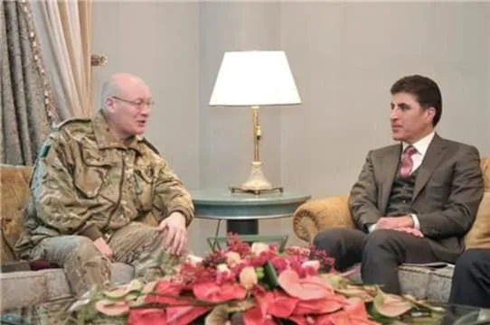 Prime Minister of Kurdistan Regional Government Nechirvan Barzani receives UK military delegation