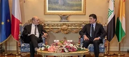 Prime Minister Barzani meets visiting French Minister of Europe and Foreign Affairs