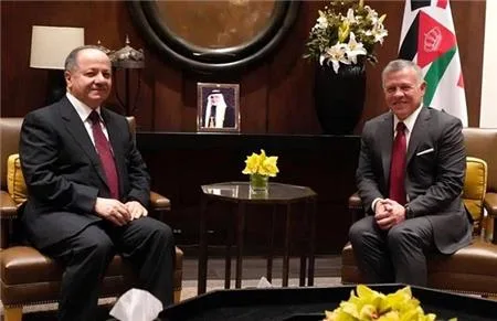 President Masoud Barzani arrived in Amman and received by His Majesty King Abdullah of Jordan