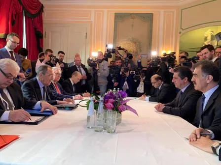 Chancellor Masrour Barzani meets Foreign Minister Sergey Lavrov of the Russian Federation
