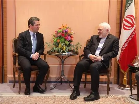 Masrour Barzani meets Foreign Minister Javid Zarif