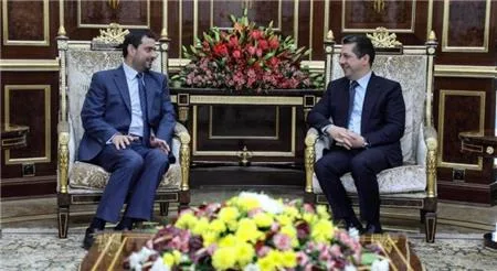 Masrour Barzani meets Jordan’s Minister of Industry and Trade And Supply