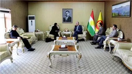 Dr Mussaibaah Younis, Senior Adviser at the European Institute of Peace (EIP) visit Kurdistan Democratic Party Foreign Relations Office.