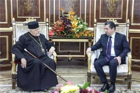 Chancellor Masrour Barzani receives Armenian Orthodox Clergymen