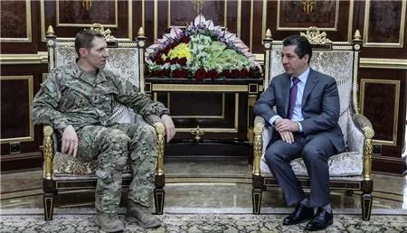 Chancellor Masrour Barzani today received U.S. Major General Patrick Roberson of Operation Inherent Resolve.