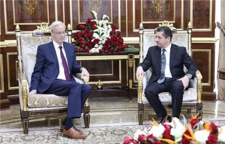 Chancellor Masrour Barzani meets with U.S. Deputy Special Envoy to the Global Coalition to Defeat ISIS