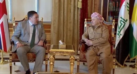 PresidenBarzani received UK Ambassador to Review Political Developments