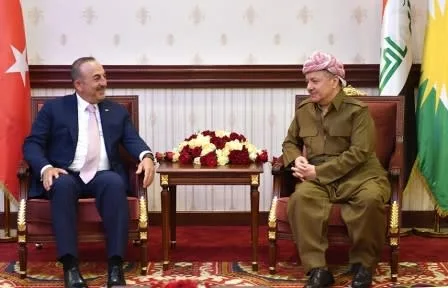 Barzani, Turkish FM Discuss Bilateral Ties, Reconstruction of Mosul