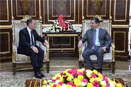 Prime Minister Masrour Barzani receives the Turkish Ambassador to Iraq