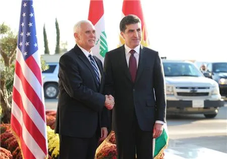 President Barzani receives US Vice President Mike Pence