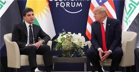 President Nechirvan Barzani and U.S. President Donald Trump discuss developments in Iraq and the region