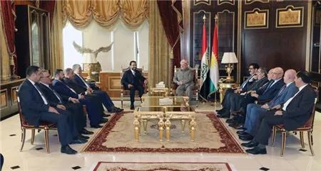 Barzani Receives Iraqi Parliament Speaker to Discuss Next Government in Baghdad