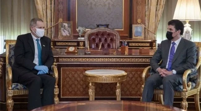 Nechirvan Barzani President of Kurdistan Region received US envoy to Iraq