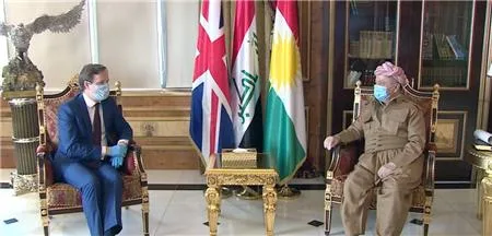 President Barzani Receives a British Delegation to Discuss the Latest Developments