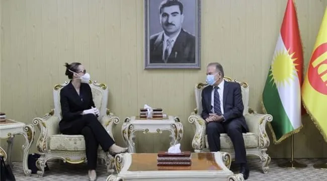 Hoshyar Siwaily, Head of the KDP FRO receives Ashley Durec, Head of Office of the Embassy of Canada
