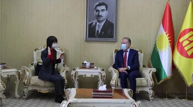 The New Head of Mission to the Consular Office of Japan in Erbil Visits the KDP-FRO Office